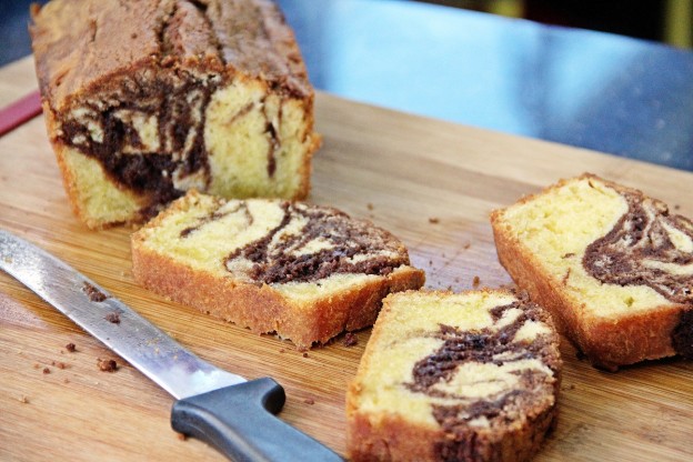 Nutella Marble Pound Cake | TheZongHan