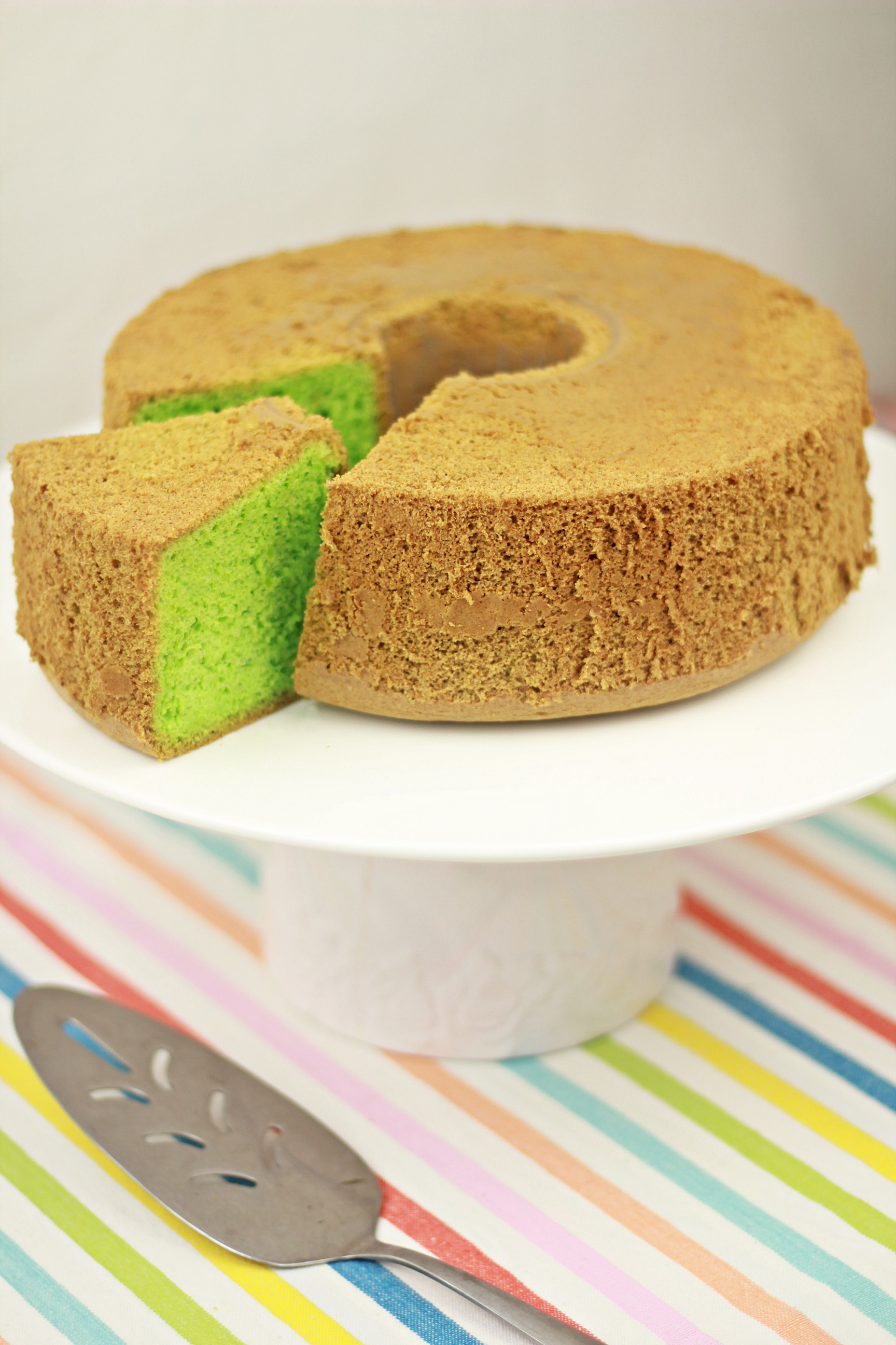 Pandan Chiffon Cake from Growing Up In A Nonya Kitchen by Sharon Wee