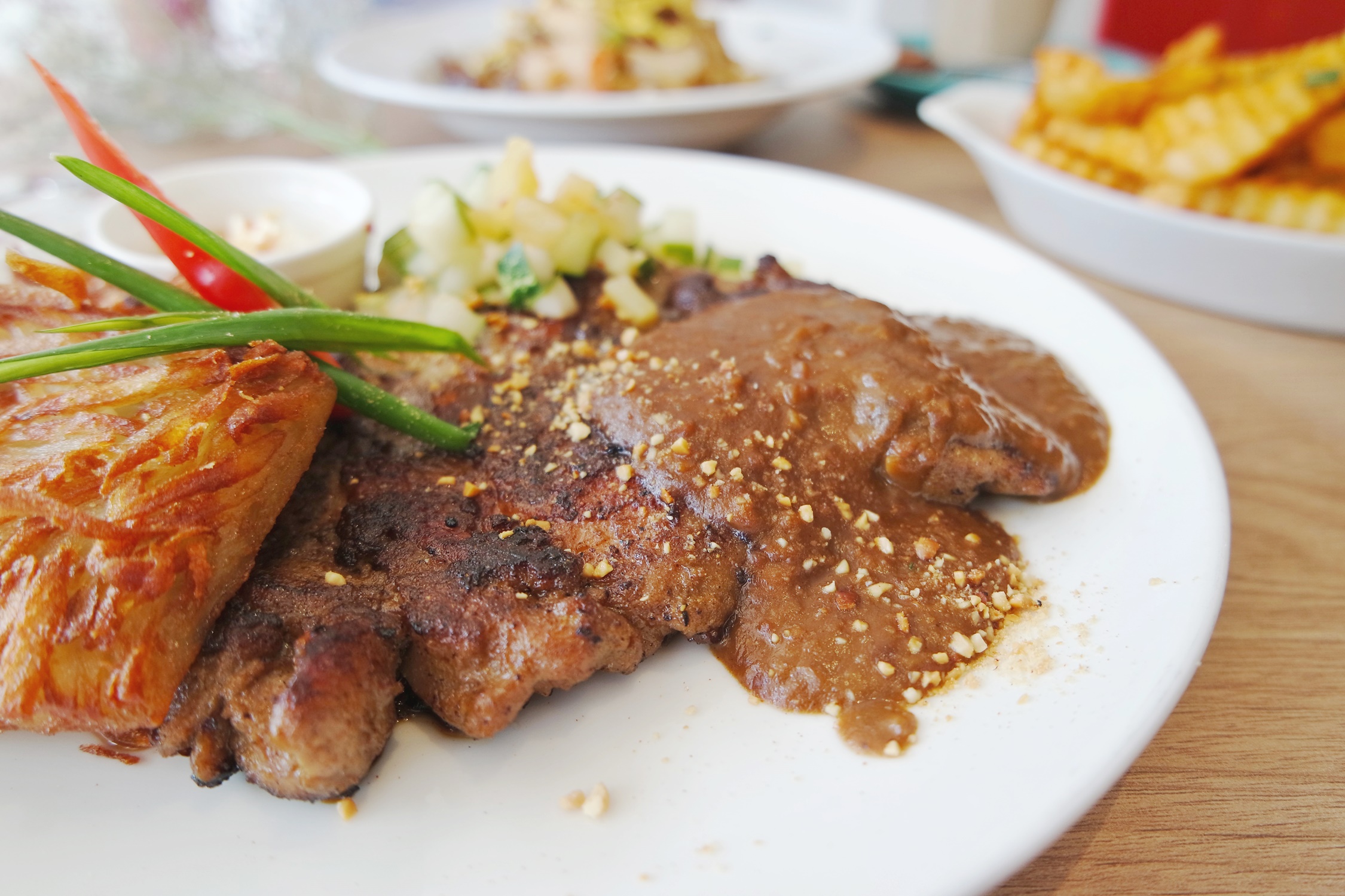 Chicken Chop with Satay Sauce