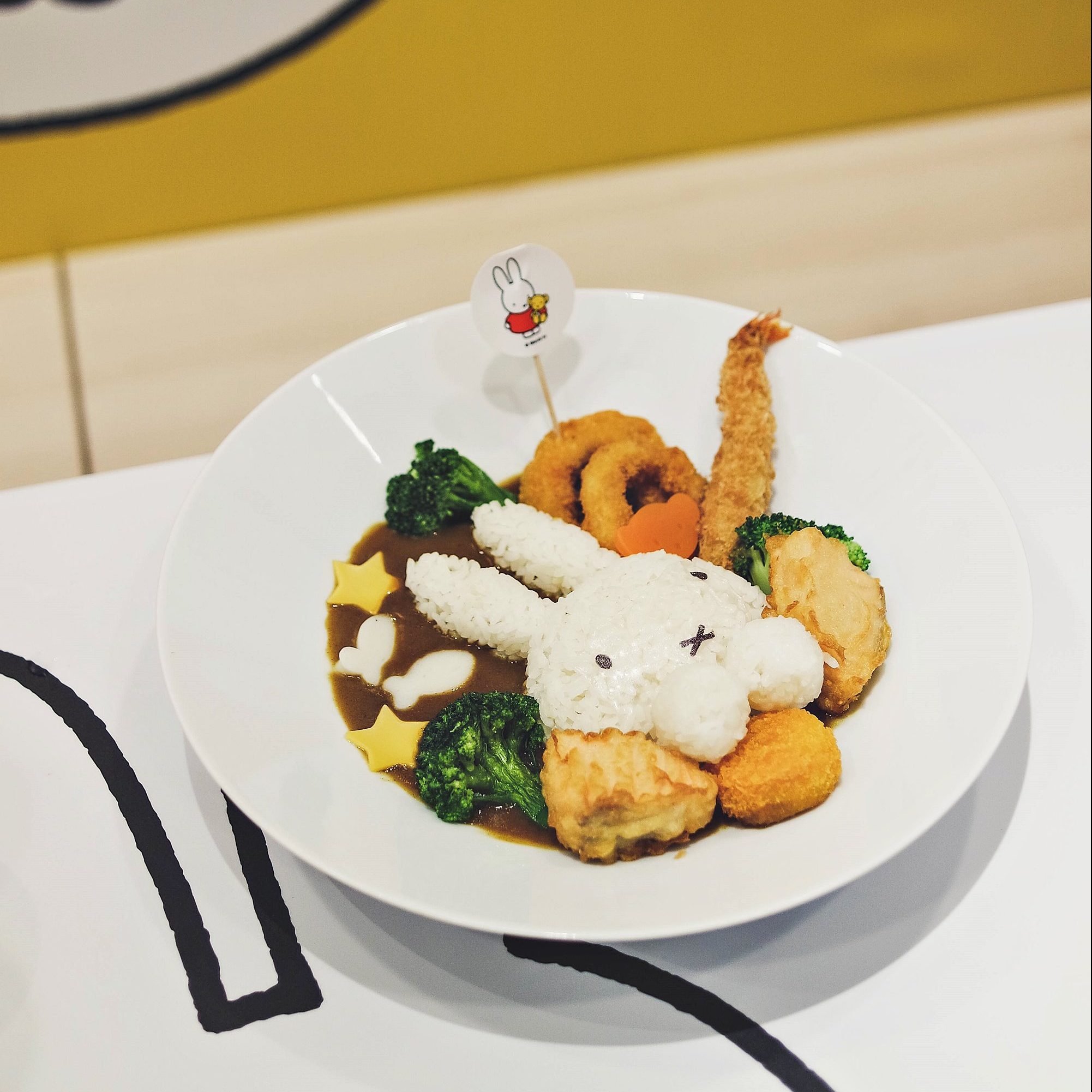 Splashing Good Fun Japanese Seafood Curry Rice - Miffy Character Themed Cafe - Kumoya