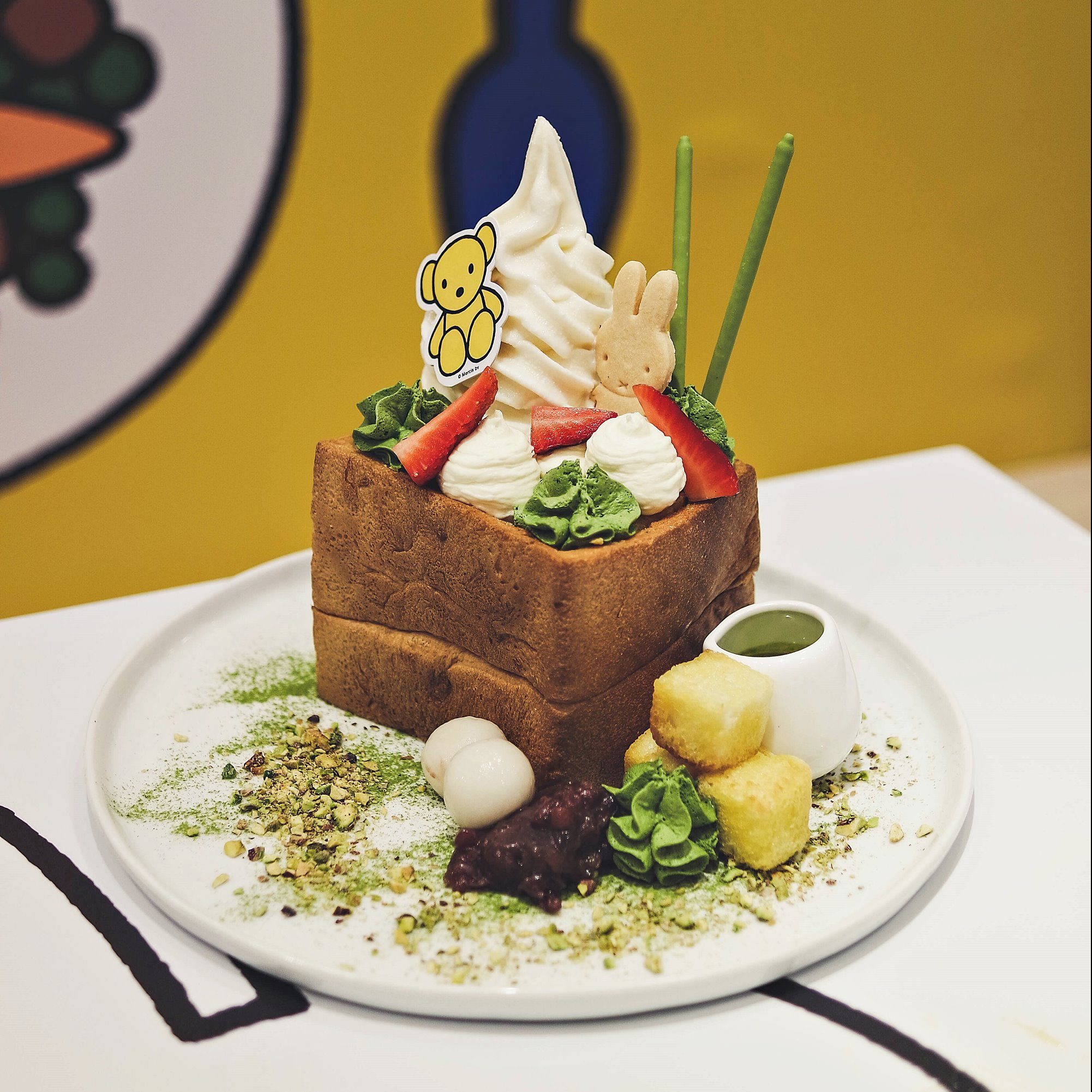 Matcha Mountain Azuki Shibuya Toast - Miffy Character Themed Cafe - Kumoya