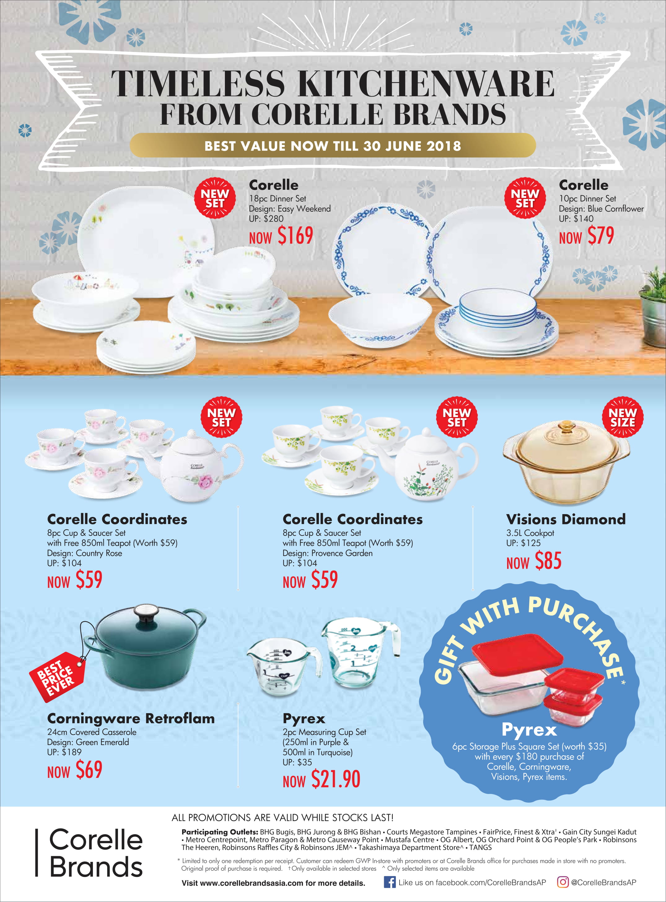 Love Pyrex & Corelle Brands - Promotion till 30 June 2018