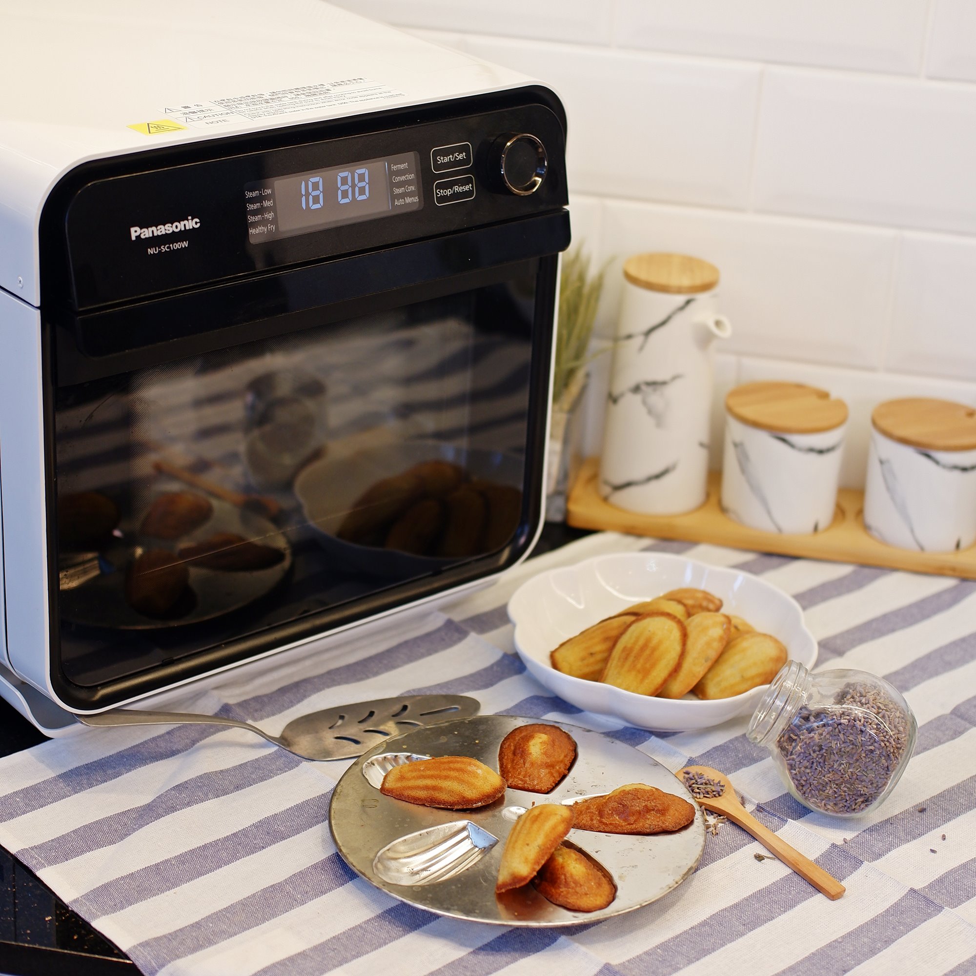 Lavender Madeleines with Panasonic Cubie Oven