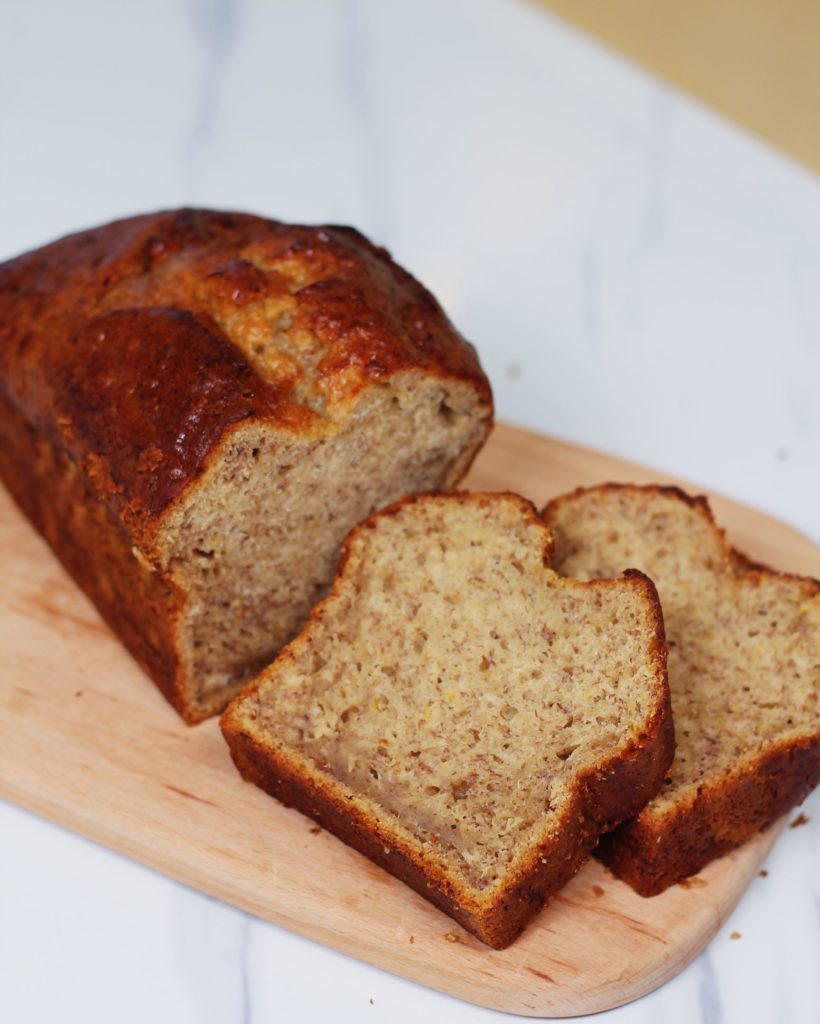 Three Ingredients Banana Bread Recipe