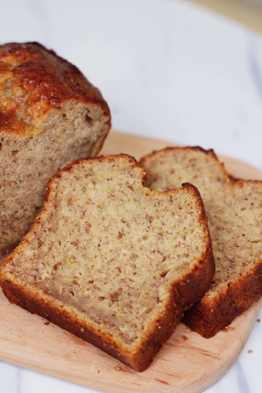 Three Ingredients Banana Bread Recipe