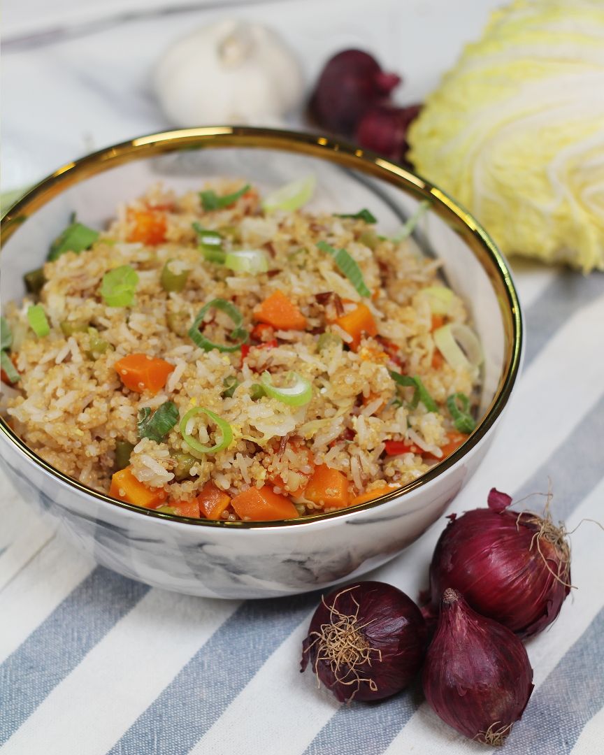 Healthy One Pot Mixed Grain Fried Rice