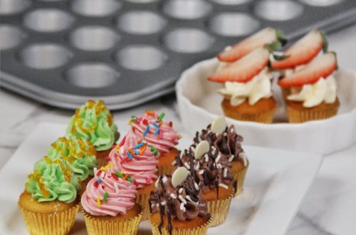 4 Flavors 1 Mini Cupcake Recipe with Städter Baking Pan