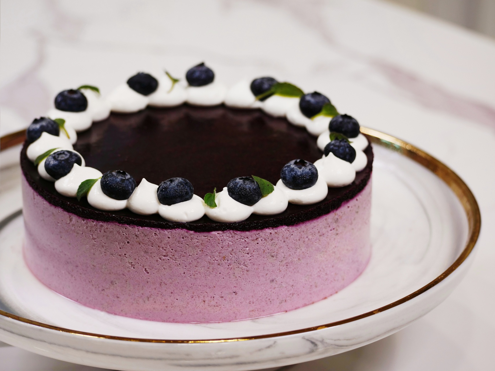 Blueberry Yogurt Cream Cake with Oregon and Washington Blueberries