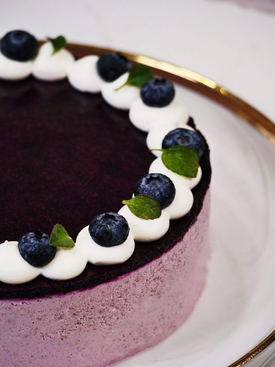 Blueberry Yogurt Cream Cake with Oregon and Washington Blueberries