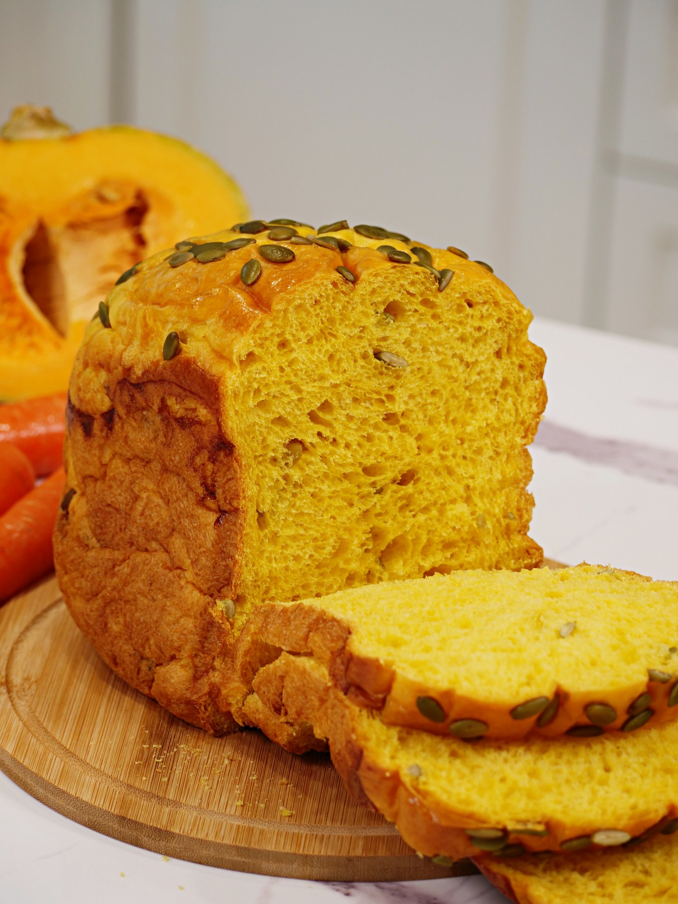 Pumpkin and Carrot Loaf Bread - 3 EASY Bread Maker Recipes with Tefal Breadmaker PF240E